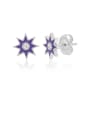 thumb Copper With Platinum Plated Simplistic Star Stud Earrings 1