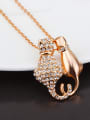 thumb Women Elegant Rose Gold Crystal Necklace 2