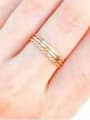 thumb Titanium With Gold Plated Simplistic  Twist Round Band Rings 1