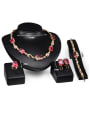 thumb Alloy Imitation-gold Plated Fashion Stones Four Pieces Jewelry Set 2