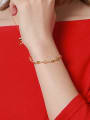 thumb Copper Alloy 23K Gold Plated Simple style Heart-shaped Bracelet 1