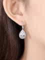 thumb Copper With Platinum Plated Simplistic Water Drop Drop Earrings 0