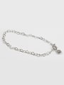 thumb Simple Hollow Little Hearts chain Silver Bracelet 0