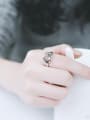 thumb Personalized Knot Silver Opening Midi Ring 1
