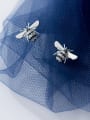 thumb 999 Fine Silver With Platinum Plated Cute Insect  BeeStud Earrings 1