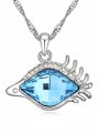 thumb Personalized Rhombus austrian Crystal Fish Pendant Alloy Necklace 1