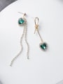 thumb Alloy With Gold Plated Trendy Heart  Tassel Threader Earrings 2