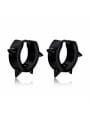 thumb Stainless Steel With Black Gun Plated Trendy Geometric Clip On Earrings 0