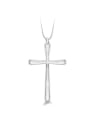 thumb Simple Smooth Cross Pendant Copper Necklace 0