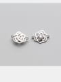 thumb 925 Sterling Silver With Silver Plated Cubic Zirconia roses Connectors 1