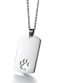 thumb Lovely Dog Paw Shaped Stainless Steel Necklace 2