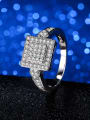 thumb Fashion Square Cubic Zirconias-covered Copper Ring 1