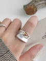 thumb 925 Sterling Silver With Glossy Simplistic Irregular free size Rings 1