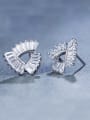 thumb 925 Silver Zircon Cluster earring 0