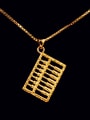 thumb Women Delicate Abacus Shaped Necklace 0