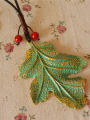 thumb Green Leaf Shaped Bead Necklace 2