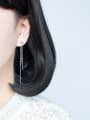 thumb Fashionable Star Shaped Tassels Glue S925 Silver Line Earrings 1