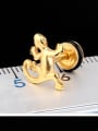 thumb Stainless Steel With Gold Plated Personality  gecko Stud Earrings 1