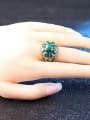 thumb Retro style Noble Resin Stone Crystals Alloy Ring 1