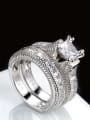 thumb Western Style Luxury Zircons White Ring 2