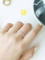 thumb Simple Hollow Rounds Band Silver Opening Ring 1