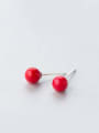 thumb S925 Silver Artificial Color Shell Pearls stud Earring 0