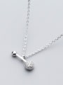 thumb Sterling silver micro-inlaid zircon bone clavicle chain necklace 1