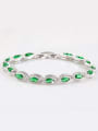 thumb Leaves  Fresh Zircon Elegant Stylish Anti-allergic Bracelet 0