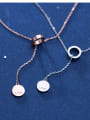 thumb 925 Sterling Silver With Glossy Simplistic Round Necklaces 1