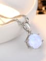 thumb Simple Cubic Opal stone Copper Necklace 1