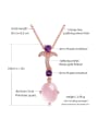 thumb Egg-shape Natural Pink Crystal Women Pendant 4