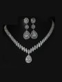 thumb Wedding Party Water Drop Shaped Jewelry Set 0