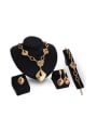thumb 2018 2018 2018 Alloy Imitation-gold Plated Vintage style Hollow Four Pieces Jewelry Set 0