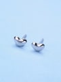 thumb Exquisite 925 Silver Heart Shaped stud Earring 0