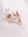thumb Pointed Arrow Rose Gold Plated Ring 0