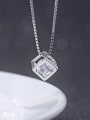 thumb Small Hollow Square Zircon Fashion Pendant 2