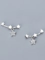 thumb 925 Sterling Silver With Cubic Zirconia  Cute Star Stud Earrings 4