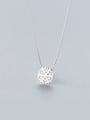thumb S925 silver small snow necklace 0