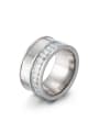 thumb Stainless Steel With Cubic Zirconia Trendy Band Rings 3