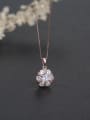 thumb Rose Gold Plated Flower Shaped Pendant 2