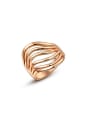 thumb Exquisite Rose Gold Plated Geometric Shaped Ring 0