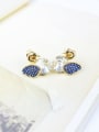 thumb Women Exquisite Swan Shaped Zircon Earrings 0