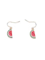thumb Elegant Watermelon Shaped Enamel Drop Earrings 0