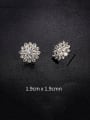 thumb Copper With Platinum Plated Personality Snowflake Stud Earrings 3