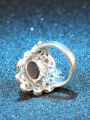 thumb Exquisite Retro Black Broken Resin Stones Rhinestones Flowery Ring 3