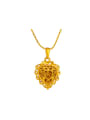 thumb Copper Alloy Gold Plated Retro style Heart-shaped Pendant 0