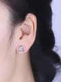 thumb Women Triangle Shaped Zircon stud Earring 1