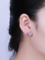 thumb 2018 Temperament Flower Shaped Zircon Earrings 1