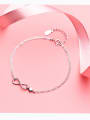 thumb S925 Silver Bracelet Feminine Fashion Double-decker Infinite infinityBracelet Sweet Heart Hand S2419 0