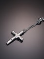 thumb Exquisite Cross Shaped Stainless Steel Sweater Chain 1